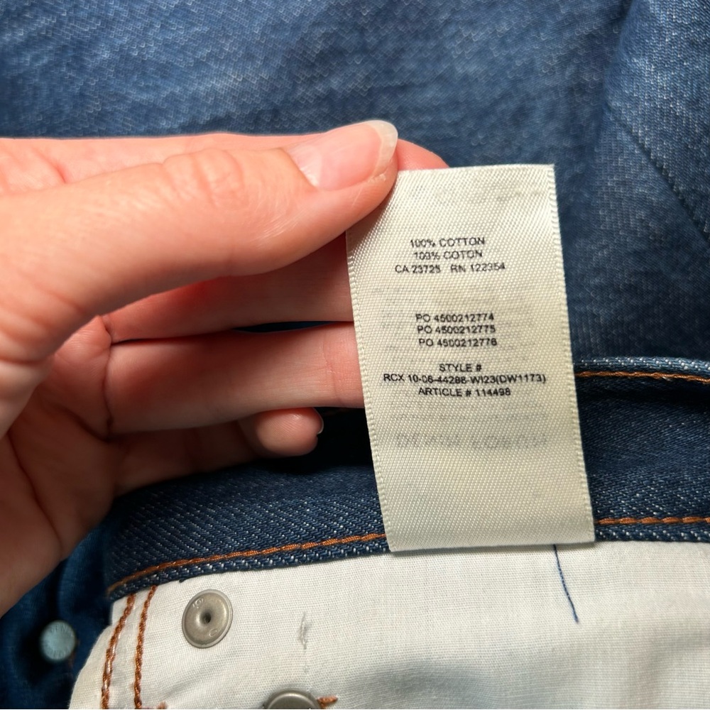 Aritzia Denim Forum The Zoe Super Hi-Rise Baggy Blue Size 27 - Picture 12 of 14